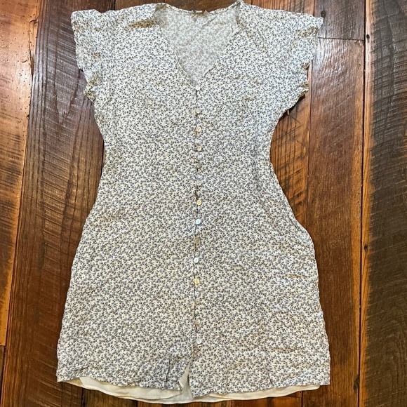 Rails Helena Mini Dress Women’s Size S | Blue Garden Floral Button Front Dress - Picture 5 of 12